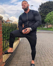 Load image into Gallery viewer, 2019 Men's sportswear suit sweatshirt tracksuit muscle Fitness casual active Zipper outwear training clothes men sets