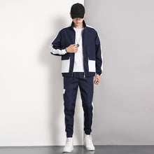 Load image into Gallery viewer, 2019 Men's sportswear suit sweatshirt tracksuit muscle Fitness casual active Zipper outwear training clothes men sets