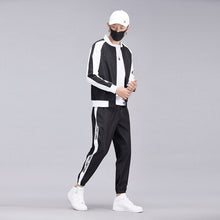 Load image into Gallery viewer, 2019 Men's sportswear suit sweatshirt tracksuit muscle Fitness casual active Zipper outwear training clothes men sets